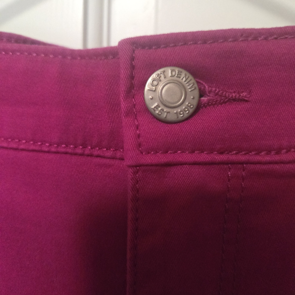 NWOT LOFT Pink Straight-Leg Pants - Picture 4 of 7